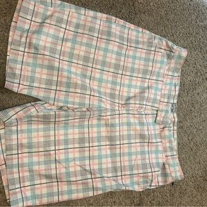 Callaway Pink and Blue Plaid Women's Bermudas